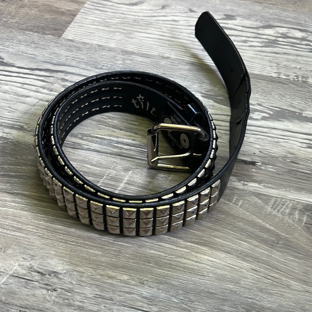 Black studded belt